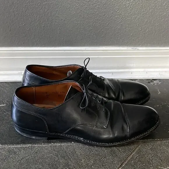 Alden 971 CalfskinStraight toe Bulcher lace up Oxford dress shoes sz 11.5